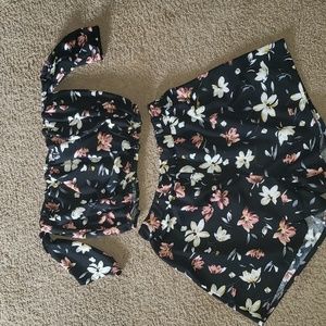 Shein floral two piece set